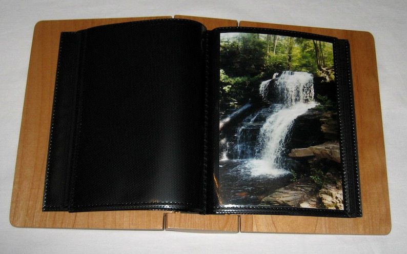 Custom Engraved Rustic Wooden Photo Book Family Memories Small Photo Album
