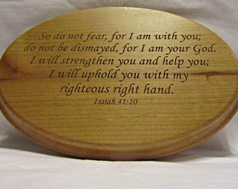 Custom Engraved Wood Oval Plaque