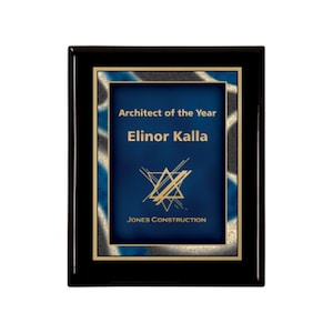 Custom Laser Engraved Employee Recognition Award Plaques - Two Piece Economy Award – Small Engraved Army Retirement Plaque