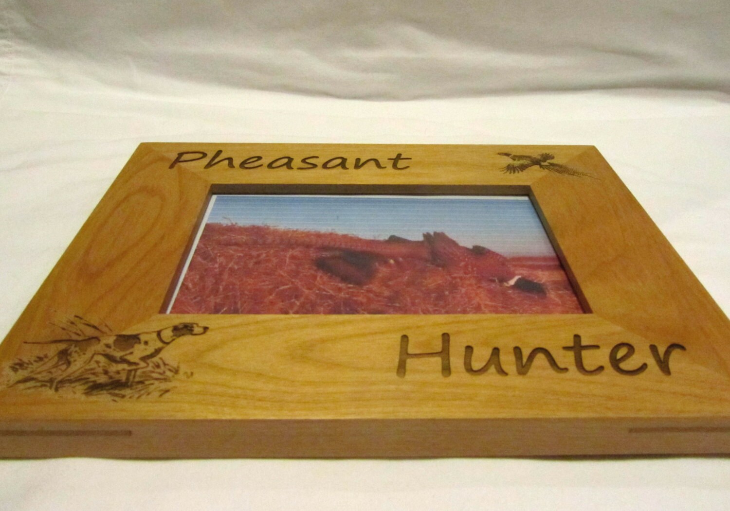 Pheasant Hunter Personalized Wooden Picture Frame Etsy