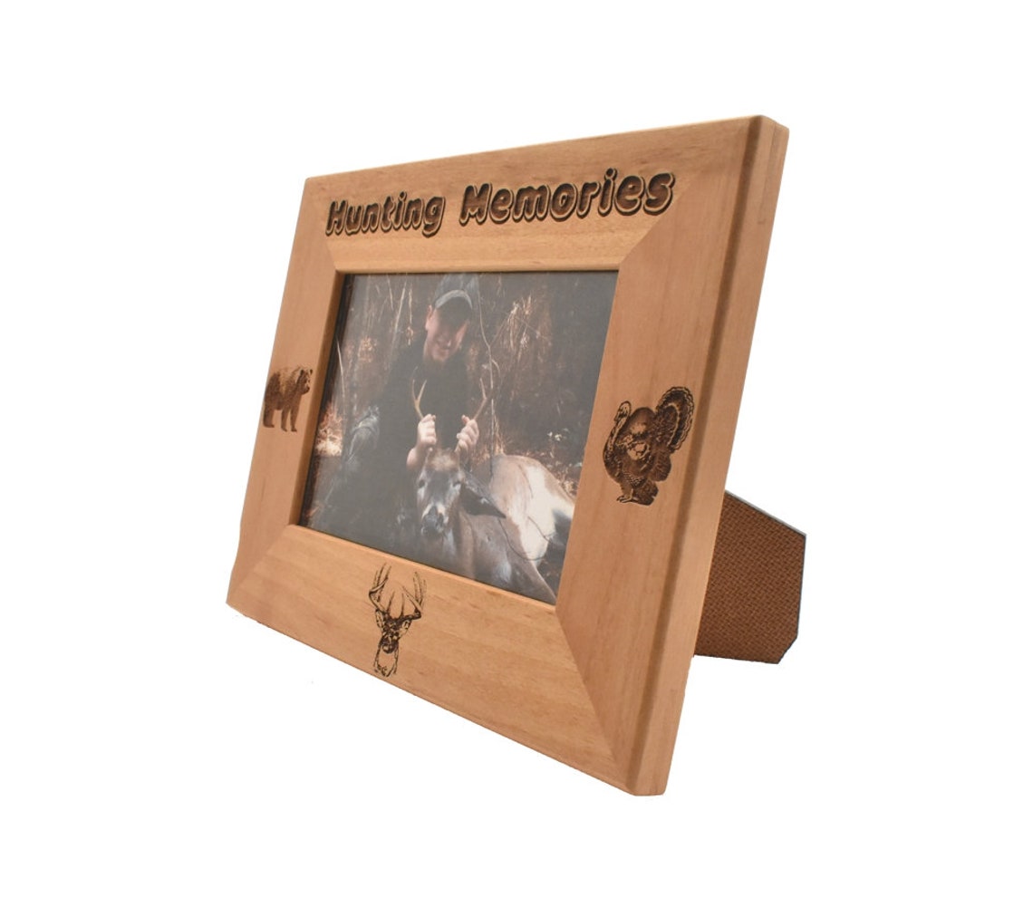 Custom Engraved Wooden Picture Frame Hunting Season Gift Etsy