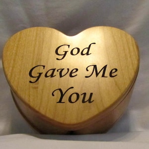 God Gave Me You Personalized Wooden Heart Keepsake Box