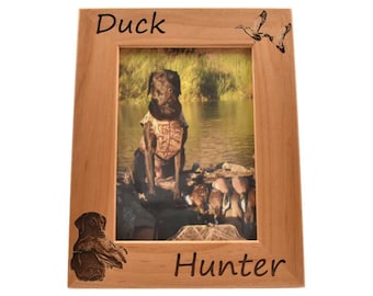 Duck Hunting Season Gift- Custom Engraved Wooden Picture Frames- Duck Hunter
