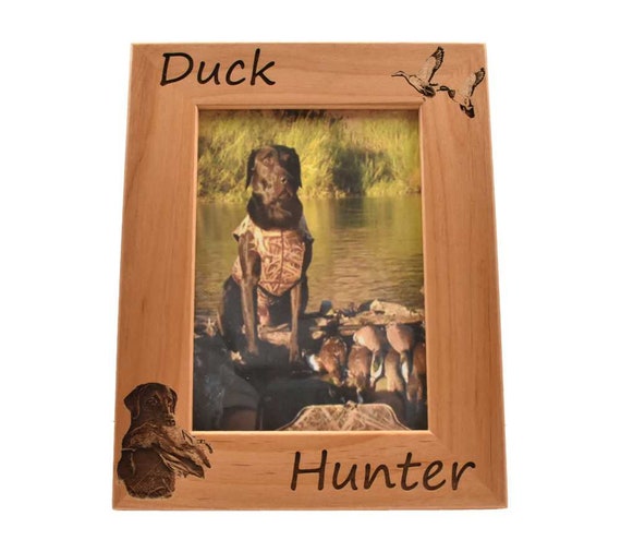 Duck Hunting Season Gift- Custom Engraved Wooden Picture Frames- Duck Hunter