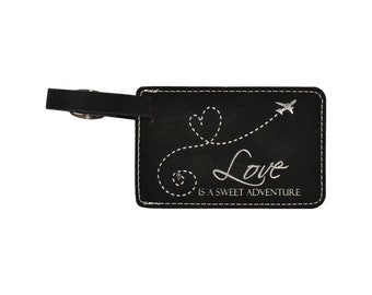 Wedding Travel Theme Favors For Guests In Bulk- Sweet Adventure Custom Luggage Tag Bulk- Adventure Theme Wedding