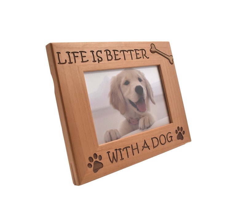 Pet Keepsake Parent Gift Dog Picture Frame Custom Engraved Etsy