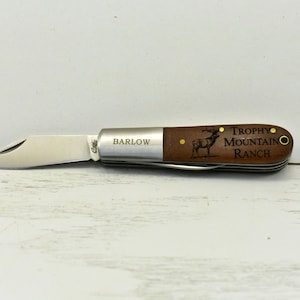 Anpassad graverad Barlow fickkniv