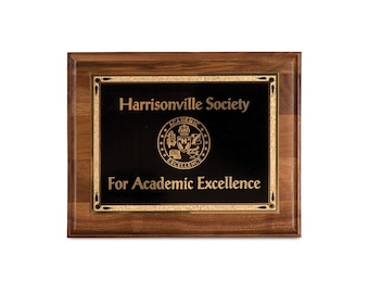Personalized Engraved Acrylic Corporate Award Plaques - Two Piece Premium Hardwood Award – Custom Laser Engraving Wood Plaque