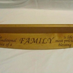 Personalized Hanging Wooden Shelf - Love of a Family Large