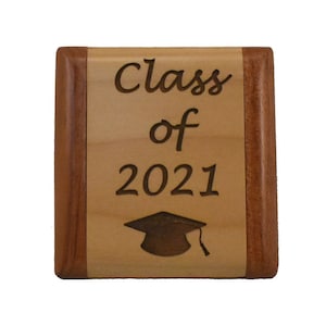 Graduate Custom Wooden Compact Mirror