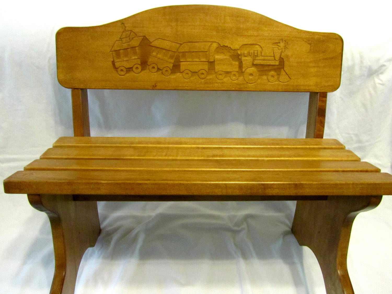 Custom Engraved Wood Children's Bench Etsy