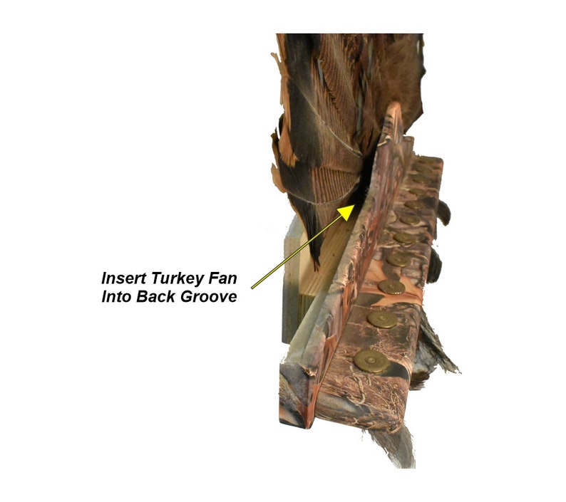 Turkey Beard Plaque With Fan Mount Standard Camo Etsy