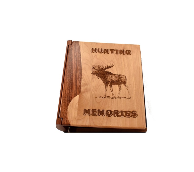 Engraved Wood Personalized Photo Album Hunting Memories Etsy