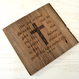 John 3:16 Barnwood Sign image 2