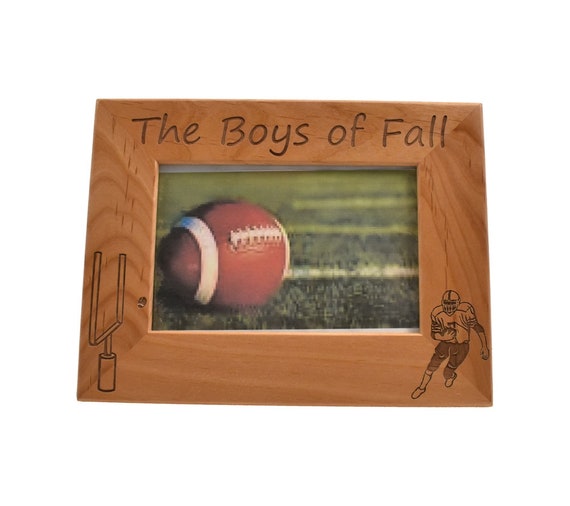 Friday Night Lights Football Player Team Gifts- Custom Engraved Wooden Picture Frame- Football Coach Football Mama