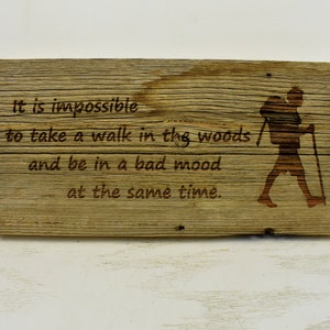 Walk in Woods Barnwood Sign