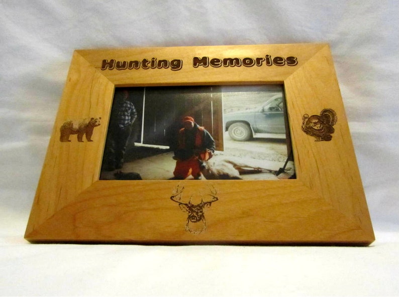 Hunting Memories Personalized Wooden Picture Frame Image 0