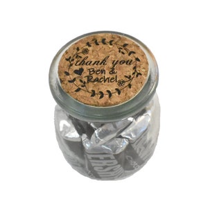 Unique Small Glass Jars With Cork Lids Wedding Favors For Guests In Bulk- Thank You Custom Jars- Bridal Shower Favors- Cheap Wedding Favors