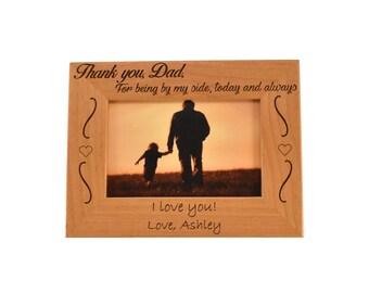Dad Wedding Picture Frame- Personalized Picture Frame Wedding- Father of Bride Gift- To Dad On My Wedding Day