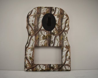 Photo Plaque with Skull Hanger- Standard Camo