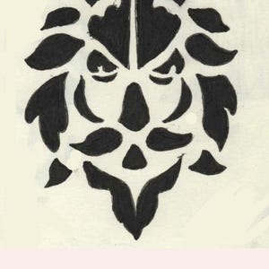 Greenman jack o'lantern-schablon
