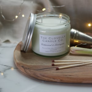 Cedarwood & Lemongrass Scented Aromatherapy Soy Wax Vegan Candles