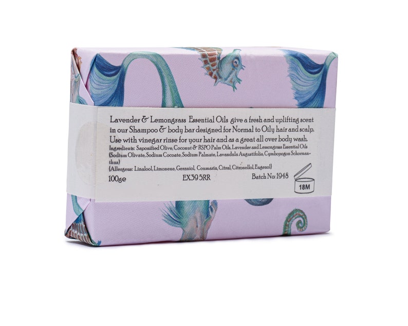 Lavender & Lemongrass Head to Toe Natural Vegan Handmade Soap Bar ...