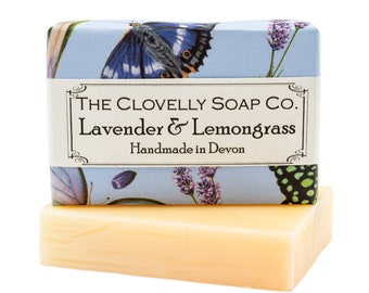 Lavender & Lemongrass Vegan Handmade Soap Bar - Naturseife Handmade in England