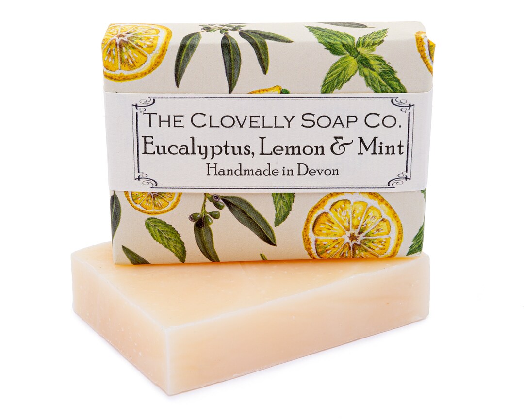 Eucalyptus, Lemon & Mint Natural Vegan Handmade Soap Bar - Essential ...