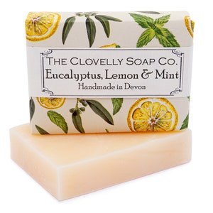 Eucalyptus, Lemon & Mint Natural Vegan Handmade Soap Bar - Essential Oil Soap