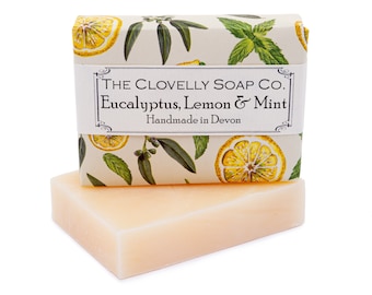 Eucalyptus, Lemon & Mint Natural Vegan Handmade Soap Bar - Essential Oil Soap