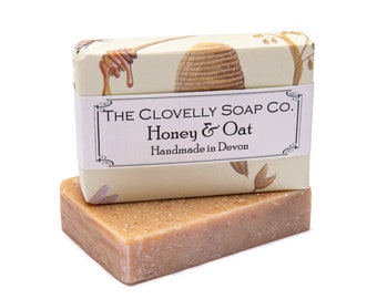 Honey & Oat Natural Exfoliating Soap Bar - Handmade Soap