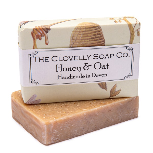 Honey & Oat Natural Exfoliating Soap Bar - Handmade Soap