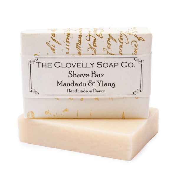 Mandarin & Ylang Shaving Soap - Natural Vegan Essential Oil Scented Shaving Soap Bar