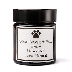 Dog Nose & Paw Balm - Natural Skin Balm for Dogs 30ml Amber Glass Jar