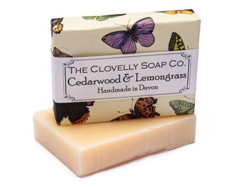 Cedarwood & Lemongrass Natural Vegan Handmade Soap Bar - Essential Oil Soap