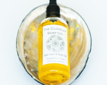 Luxury Hair Oil, Facial Oil and Body Oil Hand made in Clovelly, small batch all natural for all skin types with Argan Oil & Calendula Oil