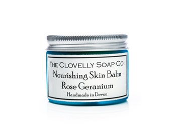 Rose Geranium Natural Skin Balm  - 50g Glass Jar