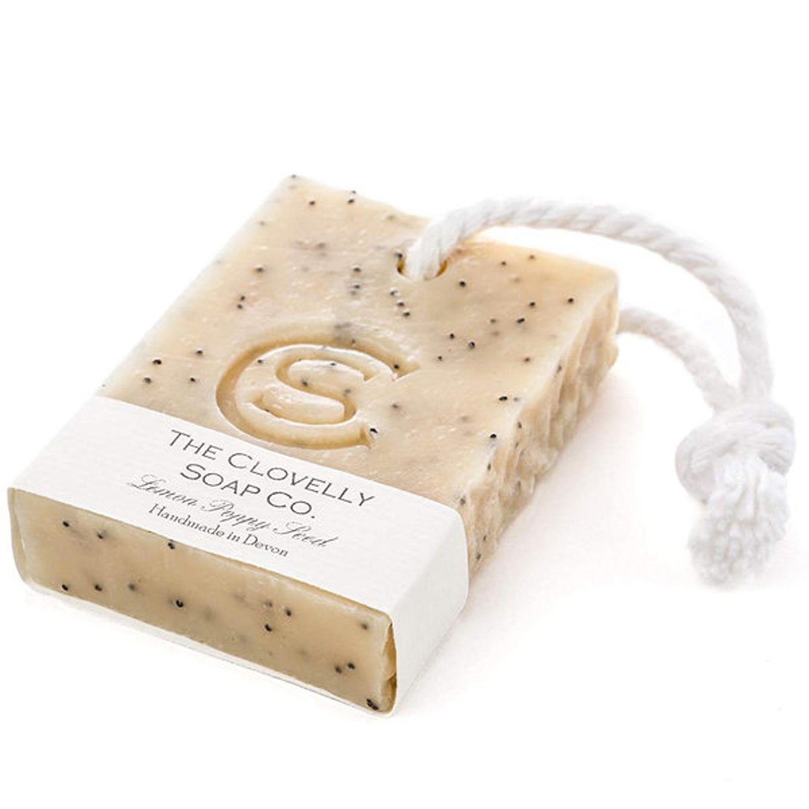 Lemon & Poppy Seed Natural Vegan Exfoliating Soap on a Rope Etsy UK
