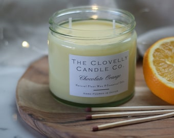 Chocolate Orange Scented Aromatherapy Soy Wax Vegan Candle
