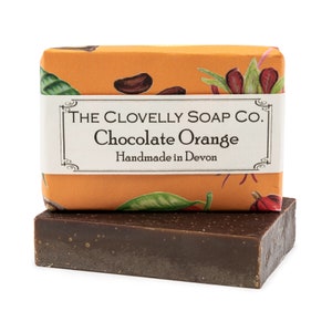Chocolate Orange Handmade Soap Bar - Natural Soap Made in England - Vegan