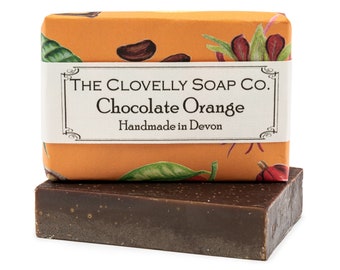 Chocolate Orange Handmade Soap Bar - Natural Soap Made in England - Vegan