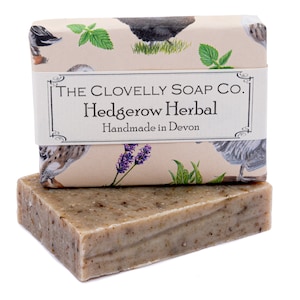 Hedgerow Herbal Natural Vegan Soap Bar - Comfrey, Nettle and Lavender Handmade soap