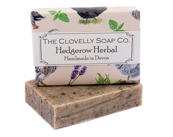 Hedgerow Herbal Natural Vegan Soap Bar - Comfrey, Nettle and Lavender Handmade soap