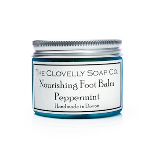 Peppermint Natural Moisturising Foot Balm - 50g Glass Jar