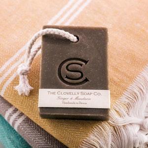Soap on a rope handmade in small batches in Clovelly, Eco friendly, Plastic Free - natural soap last longer