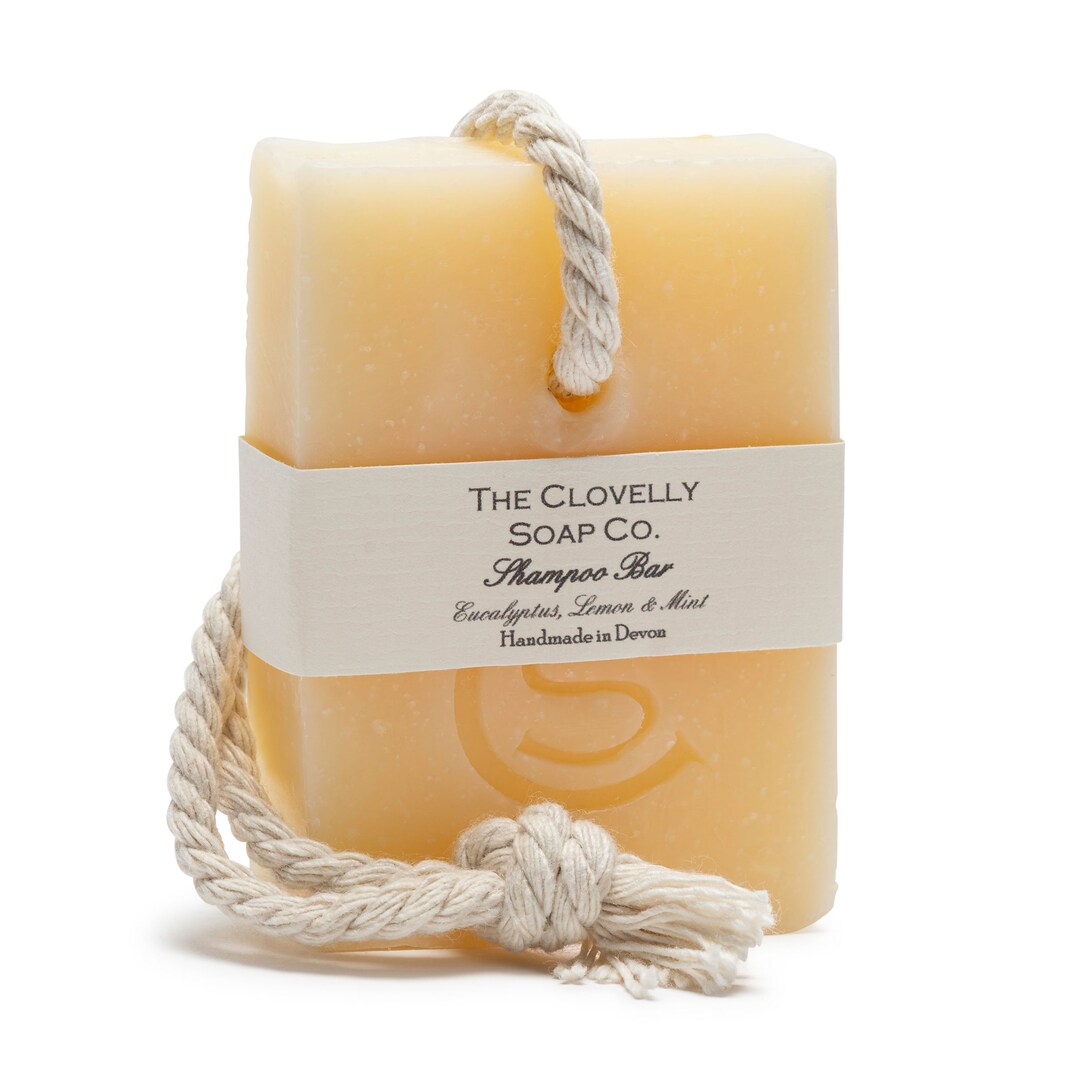 Eucalyptus, Lemon & Mint Natural Vegan Shampoo Soap on a Rope Bar ...