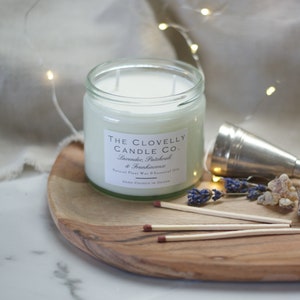 Lavender, Patchouli & Frankincense Scented Candle For a Cosy Home