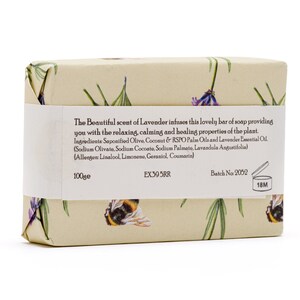 Lavender Natural Vegan Soap Bar - Handmade in England image 4