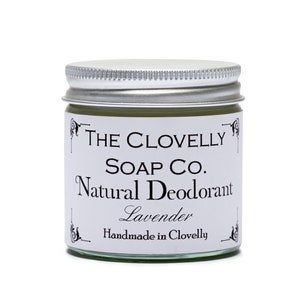 Natural Deodorant Balm with Pure Essential Oils Handmade in UK Lavender